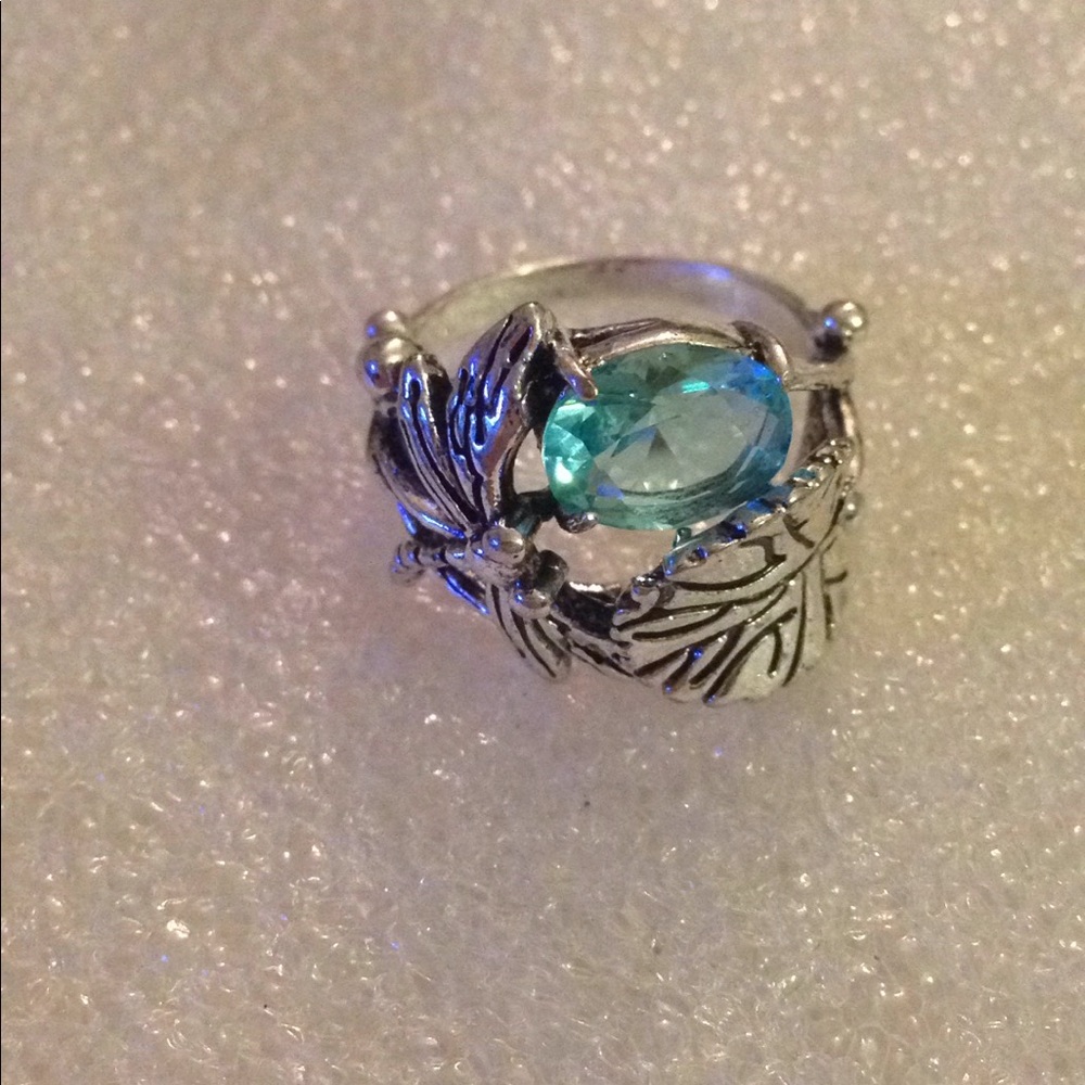 Dragonfly blue Quartz ring